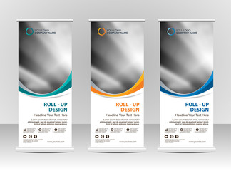 Roll up banner stand template design