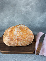 white bread with knife