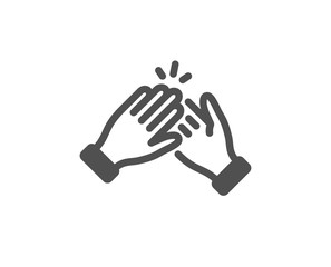 Clap sign. Clapping hands icon. Victory gesture symbol. Classic flat style. Simple clapping hands icon. Vector