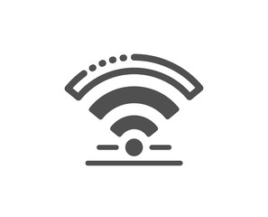 Wireless internet sign. Wifi icon. Hotel service symbol. Classic flat style. Simple wifi icon. Vector