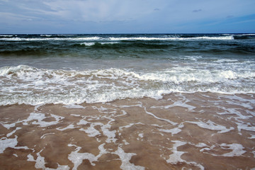 Fototapeta na wymiar sea waves on the beach