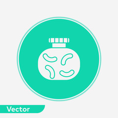 Candy jar vector icon sign symbol