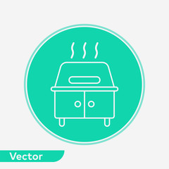 Grill vector icon sign symbol