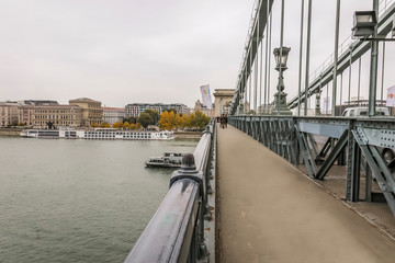 Chain bridge of Budapest in Hungari