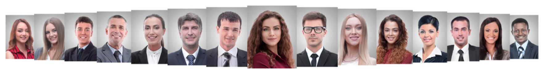 leader and professional business team standing together.