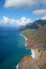 Kauai island ocean and mountains coastline landscape