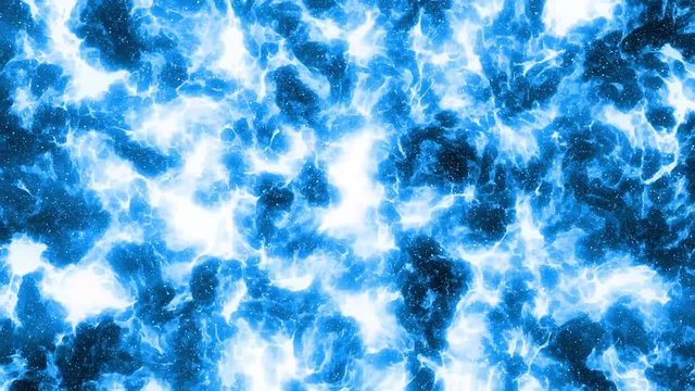 Abstract power, cosmos background with blue lights. Smoke, dye, ink concept, Dramatic clouds cg. 