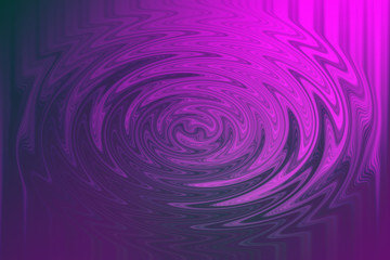 Lilac wavy pattern. Pink, purple, lilac, green wavy stripes and lines curled in the center. Surface with distortion effect. It looks like glass, water.
