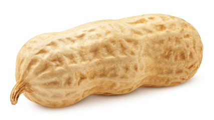 peanut isolated on white background, clipping path, full depth of field
