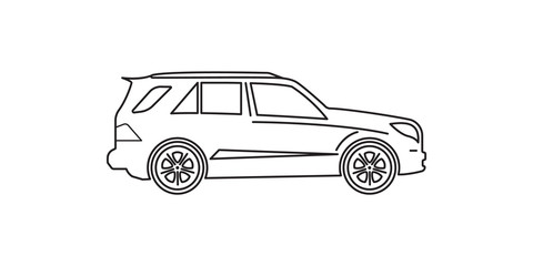 suv car line illustration. Element of car © gunayaliyeva