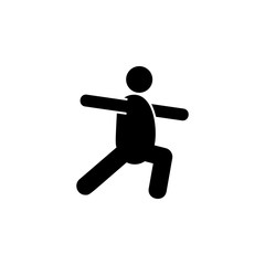 Yoga, pose, warrior icon. Element of fat man yoga icon