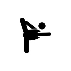 Yoga, pose, warrior icon. Element of fat man yoga icon