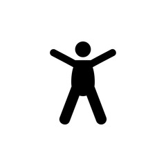 Yoga, pose icon. Element of fat man yoga icon