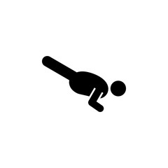 Yoga, pose, peacock pose icon. Element of fat man yoga icon