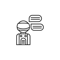 Astronaut avatar career character job people space icon. Element of futuristic t