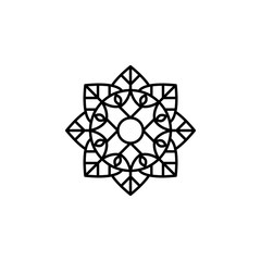 Mandala icon. Element of India culture icon