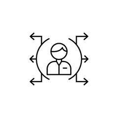 Categories, employee, recruitment icon. Element of recruitment thin line icon