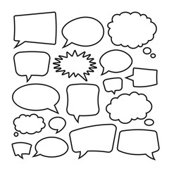 Vector speech bubbles set isolated on white background