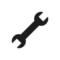 Wrench icon. Repair key, spanner. Vector icon