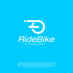 Simple Bike Ride logo designs concept vector, Free Ride logo