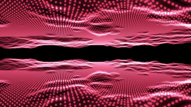 Shiny red new wave futuristic, geometric tunnel. Sci-fi, Techno, 80's rave  grid, synth wave, cyberpunk.