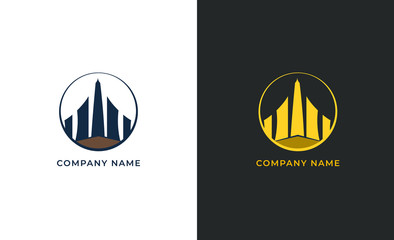 Real estate logo isolated. City vector image