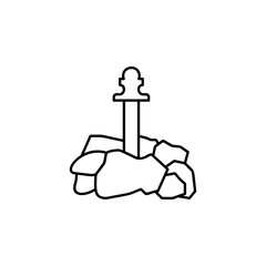 Excalibur, fairy tale icon. Element of fairy Tale icon