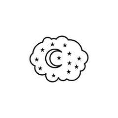 Moon, star icon. Element of fairy Tale icon