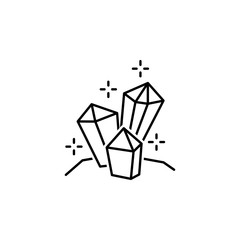 Crystal icon. Element of historical games icon