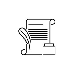 Letter icon. Element of historical games icon