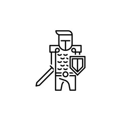 Knight hero icon. Element of historical games icon