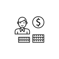 Salary icon. Element of interview icon