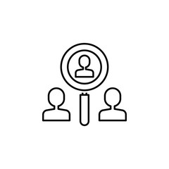 Research icon. Element of interview icon