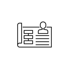 Plan icon. Element of interview icon