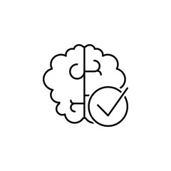 Brain icon. Element of interview icon
