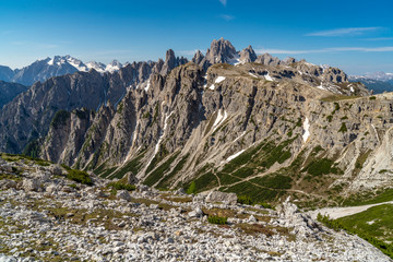 Ausblick von der Auronzo-Hütte Richtung Süden