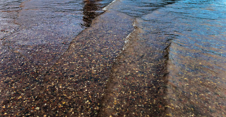seashore Small stone colorful beach water