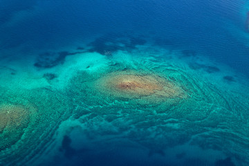Fototapeta na wymiar Aerial scene of islands in Brijuni National Park