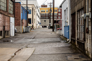 Obraz premium rain in the alley 