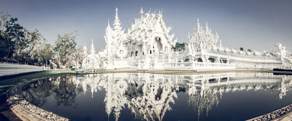 wat Rong Khun The famous White Temple in Chiang Rai, Thailand