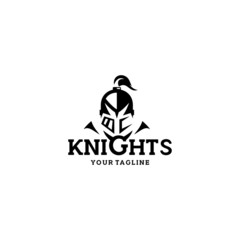 Knights Badge Logo Design Vector