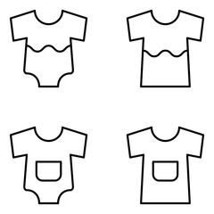Outfit Vector Line Icon Set
