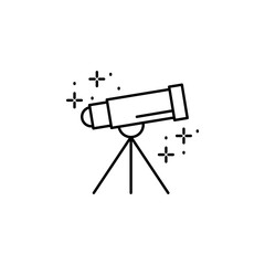 Telescope, science icon. Element of geography icon