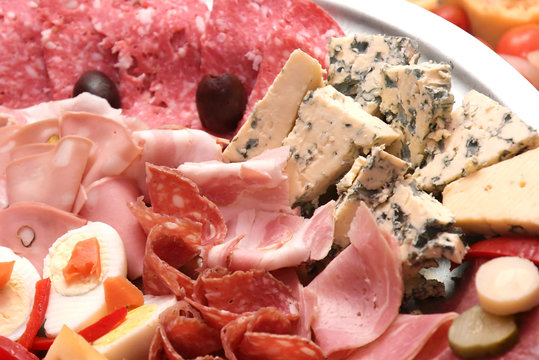 Roquefort y fiambres