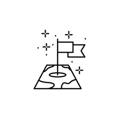 Flag, map icon. Element of geography icon