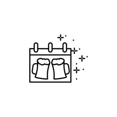 Calendar, Oktoberfest, beer icon. Element of October festival icon