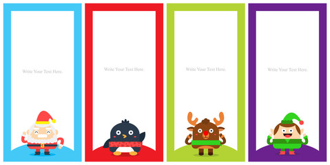 Christmas card poster template.
