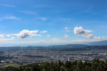 菜の花台からの眺望（神奈川県秦野市）,The view form Nanohanadai at Yabitsu Pass(Hadano City,Kanagawa Pref,Japan)