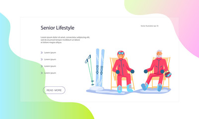 Web page of seniors lifestyle