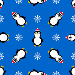 Penguin seamless background.